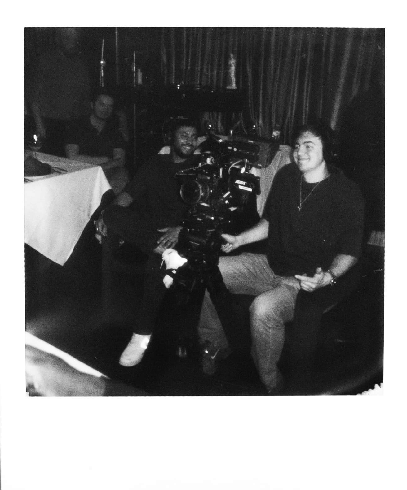 Behind the scenes on set